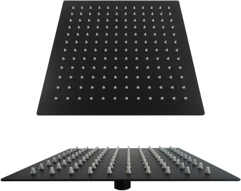 Deszczownica prysznicowa 40x40 cm czarna BLACK czarny mat KWADRATOWA slim