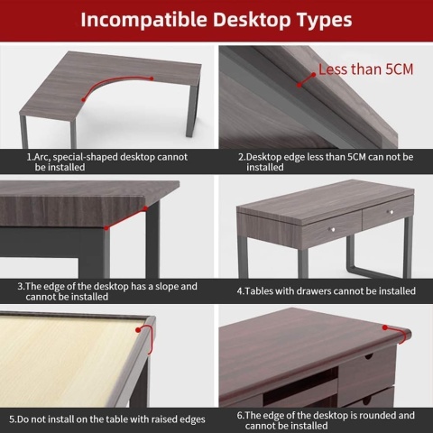 Drewniana platforma przedłużająca biurko bez dziurkacza, składana, ergonomiczna czarna 75 cm