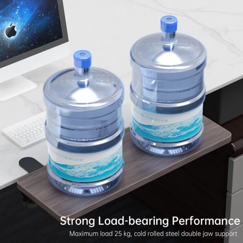 Drewniana platforma przedłużająca biurko bez dziurkacza, składana, ergonomiczna czarna 75 cm