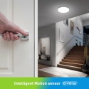 Lampa Sufitowa LED 18W z Czujnikiem Ruchu i Zmierzchu, 30cm 6500K