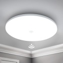 Lampa Sufitowa LED 18W z Czujnikiem Ruchu i Zmierzchu, 30cm 6500K