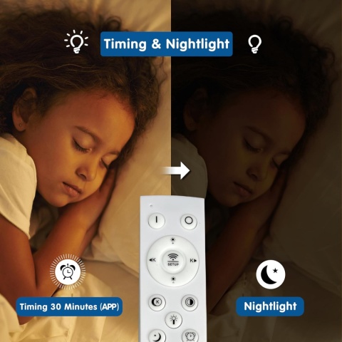 Lampa wisząca sufitowa, 3000 K ciepła biel nowoczesna (biała, 52 cm)