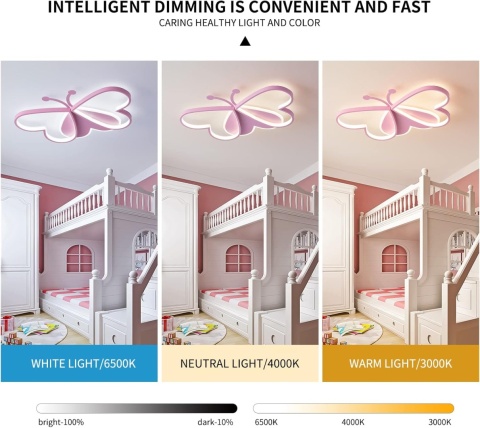 Lampa wisząca sufitowa, nowoczesna, ściemniana, 50 cm , pilot