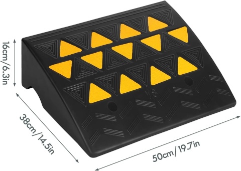 MYOYAY Rampa do krawężnika, 50 x 38 x 16 cm, przenośna, gumowa