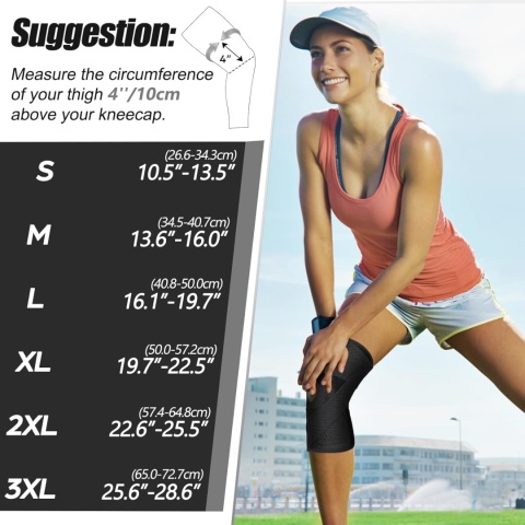 NEENCA Orteza kolana na ból kolana, kompresyjne ochraniacze L