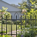 Ogrodzenie ogrodowe Thealyn z metalu dekoracyjnego (4 panele + 1 bramka)