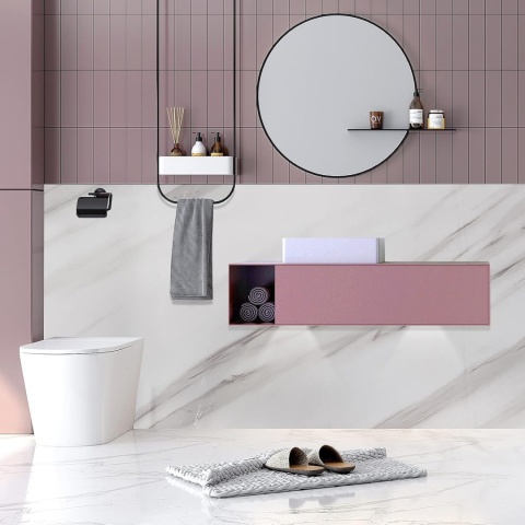 Okleina folia dekoracyjna 500 x 60 cm samoprzylepna Surmounty marmur