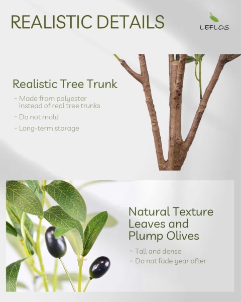 Oliwka dekoracyjne wysokie sztuczne drzewko oliwne roślina palma 120cm