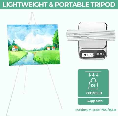 Przenośny stojak na sztalugę artystyczną 160 cm plus torba