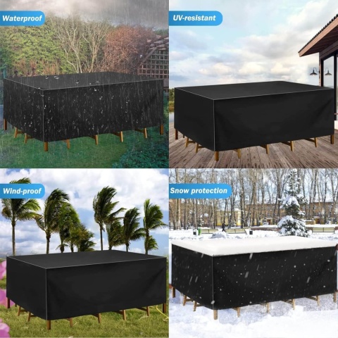 RICHIE Pokrowiec na meble ogrodowe, wodoodporny, wytrzymały Oxford 420D, 150 x 90 x 71 cm