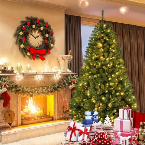 SHareconn Sztuczna choinka 229 cm z oświetleniem, z 470 diodami LED