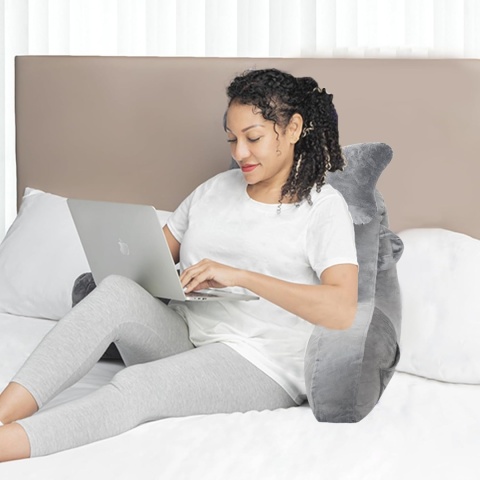 SLIGUY Poduszka do czytania, bardzo duża, 79 cm, ciemno szary