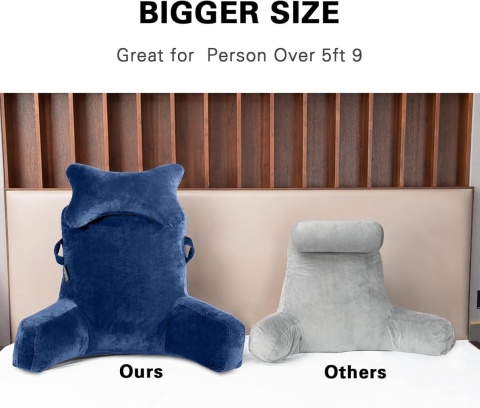 SLIGUY Uniwersalna Wygodna Poduszka Oparcie Pod Plecy Niebieska 64x82cm