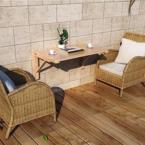 STOLIK ścienny SKŁADANY STÓŁ biurko kompaktowe drewniany wiszący 80 x 60 cm