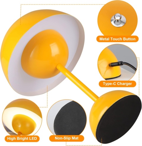 SUCIKORIO Lampa LED, bezprzewodowa, dotykowa, ściemniana,3000-6000 K