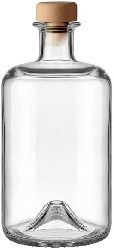 Slkfactory puste szklane butelki karafki z korkiem , 5 x 500 ml,