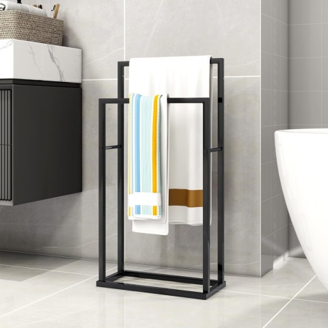 Stojak wieszak II łazienkowy na ręczniki LOFT - stalowy design