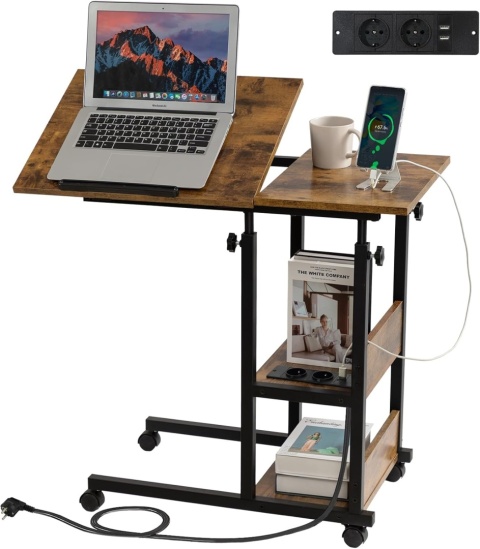 Stolik z regulacją wysokości industrialny loftowy rustykalny STOLIK BOCZNY