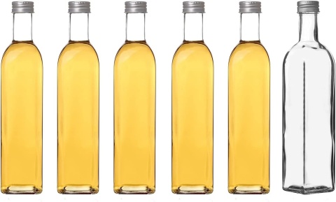 Szklana butelka 250 ml + zakrętka - 24 sztuki plus etykiety i lejek