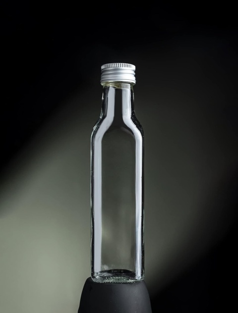 Szklana butelka 250 ml + zakrętka - 24 sztuki plus etykiety i lejek