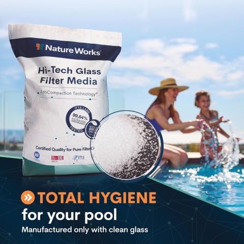 Szklany Piasek Filtrujący o mocy 99,64% 10kg do filtra basenowego basenu