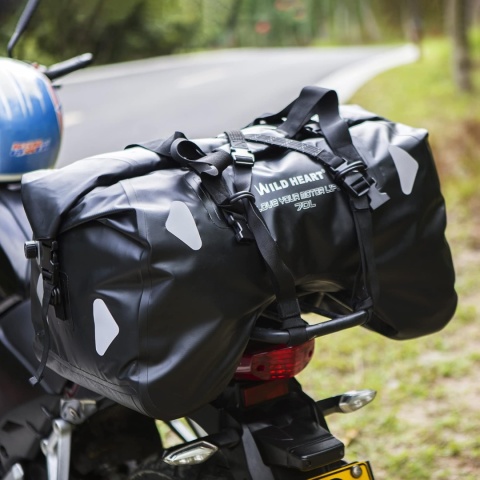 WILD HEART Sucha Torba Motocyklowa 70L z Paskami Wodoodporna