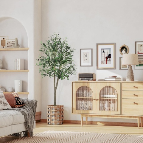 YOLEO Sztuczne drzewo oliwne, 150 cm, sztuczna roślina