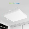 Yafido Lampa sufitowa LED, ultra cienka, 48 W, 4320 lm panel LED, 6500 K