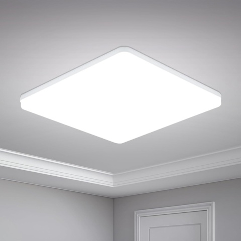 Yafido Lampa sufitowa LED, ultra cienka, 48 W, 4320 lm panel LED, 6500 K