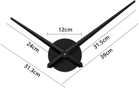 ZEGAR ŚCIENNY MECHANIZM WSKAZÓWKI DUŻY XXL DIY