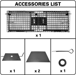 ŻYWOŁAPKA DUŻA SOLIDNA PUŁAPKA NA SZCZURY KUNY LISY KOTY 84 x 28 x 33 cm