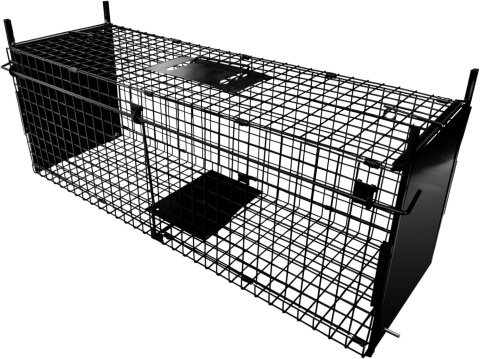 ŻYWOŁAPKA DUŻA SOLIDNA PUŁAPKA NA SZCZURY KUNY LISY KOTY 84 x 28 x 33 cm