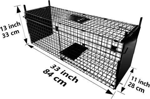 ŻYWOŁAPKA DUŻA SOLIDNA PUŁAPKA NA SZCZURY KUNY LISY KOTY 84 x 28 x 33 cm