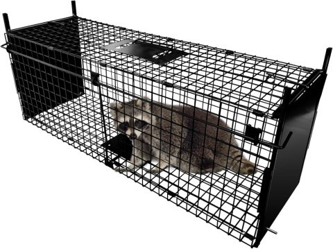 ŻYWOŁAPKA DUŻA SOLIDNA PUŁAPKA NA SZCZURY KUNY LISY KOTY 84 x 28 x 33 cm
