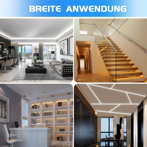 20 sztuk listwy aluminiowe LED Chesbung 1 metr U-profil aluminiowy zestaw