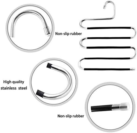 6 SZTUKI WIESZAKI NA SPODNIE, OSZCZĘDNOŚĆ MIEJSCA, WIESZAKI DO DŻINSÓW
