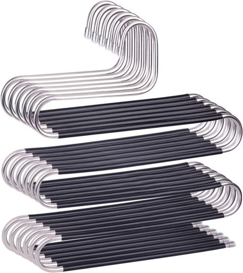 6 SZTUKI WIESZAKI NA SPODNIE, OSZCZĘDNOŚĆ MIEJSCA, WIESZAKI DO DŻINSÓW