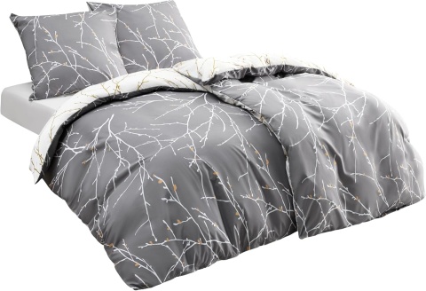 BEDSURE Pościel 4-częściowa 2x kołdra 135x200 + 2 poszewki 80 x 80 BAWEŁNA