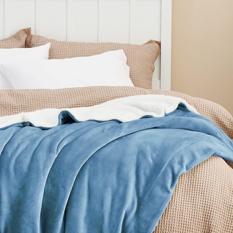 Bedsure Sherpa miękki koc do przytulania 220x240cm