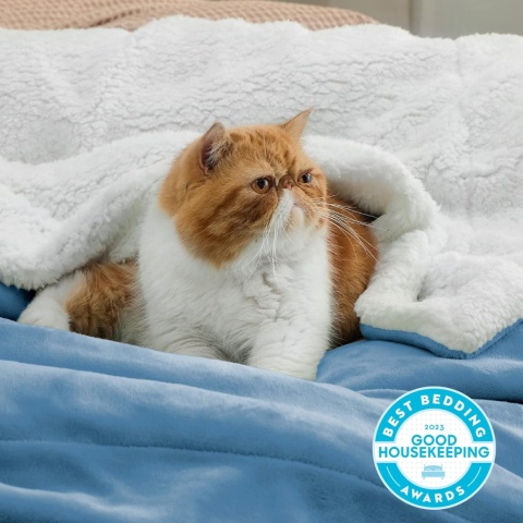 Bedsure Sherpa miękki koc do przytulania 220x240cm