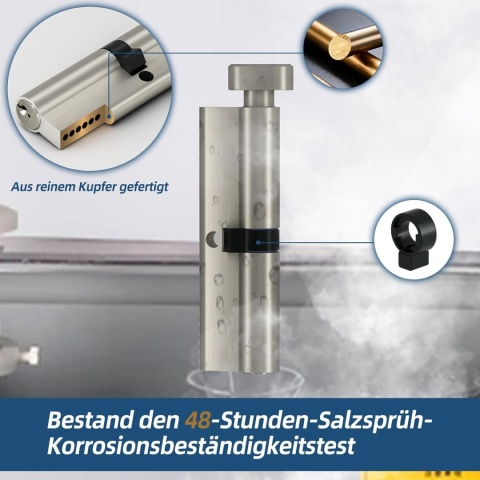 Cylinder zamka do Drzwi Wkładka ChiliTec 60 mm z 5 kluczami bezpieczeństwa