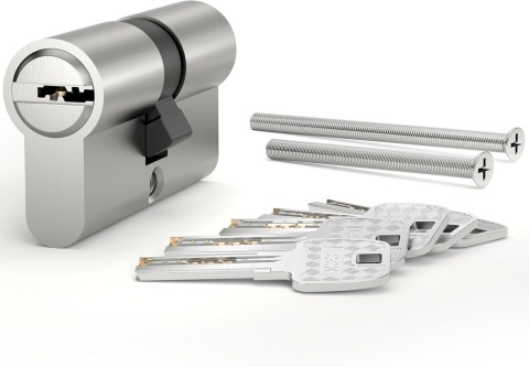 Cylinder zamka 30/30, zamek bębenkowy z 5 kluczami