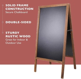 Dwustronna tablica kredowa, stojąca, drewno cedro
