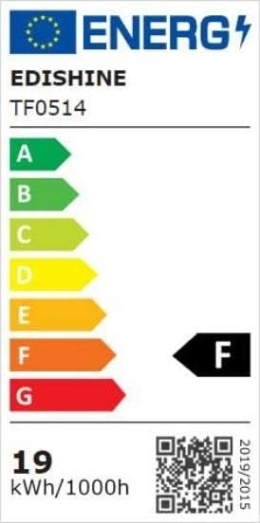 EDISHINE Lampa Podłogowa LED 3000K, 147 cm, ściemnialna z Przełącznikiem