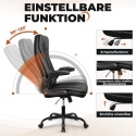 Ergonomiczne krzesło biurowe, funkcja przechylania 135°, z regulacją wysokości