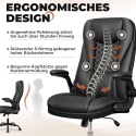 Ergonomiczne krzesło biurowe, funkcja przechylania 135°, z regulacją wysokości