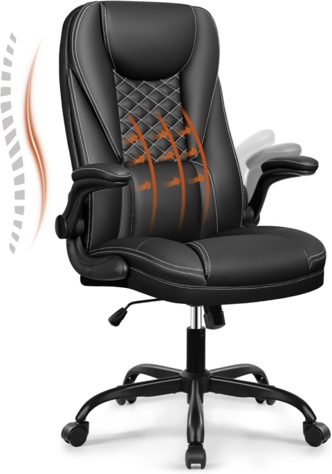 Ergonomiczne krzesło biurowe, funkcja przechylania 135°, z regulacją wysokości