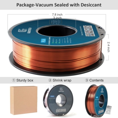 Filament PLA Geeetech Silk 1,75 mm do drukarek 3D, 1 kg