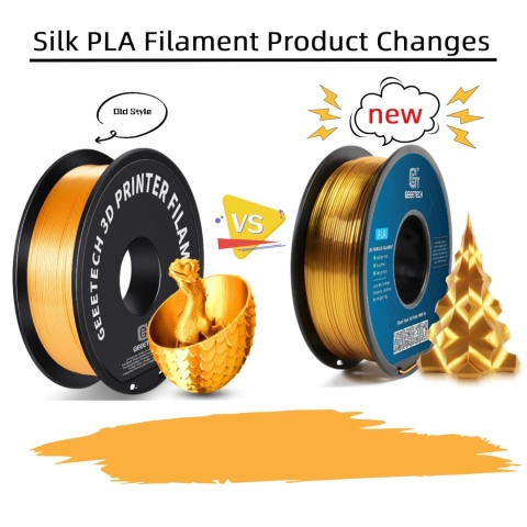 Filament PLA Geeetech Silk 1,75 mm do drukarek 3D, metaliczny, błyszczący, 1 kg