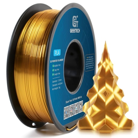 Filament PLA Geeetech Silk 1,75 mm do drukarek 3D, metaliczny, błyszczący, 1 kg